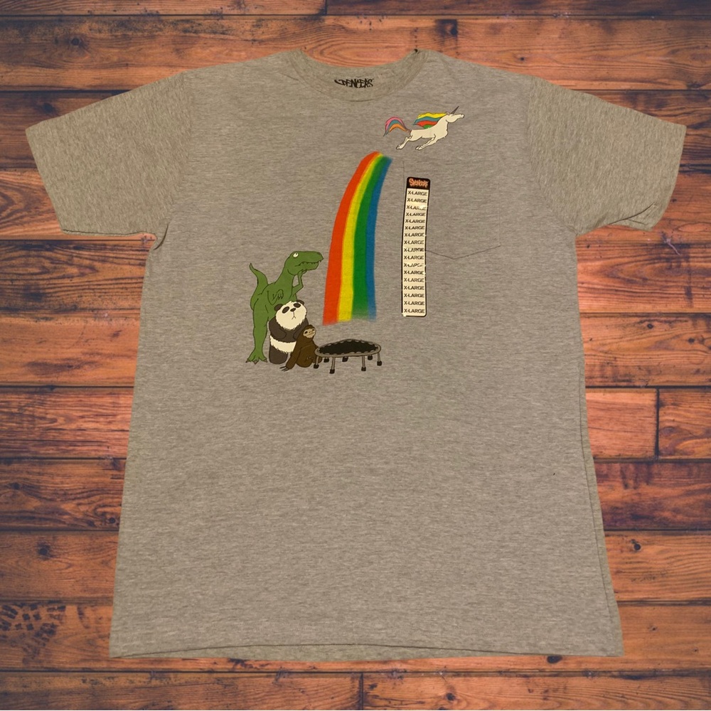 Cute Unicorn Flying Rainbow Shirt Funny Dinosaur Panda Sloth Threadless Mythical